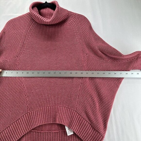Sonder Studio Sweater Womens 10 Ribbed Oversized Jumper Turtleneck Pullover Pink - Picture 9 of 11